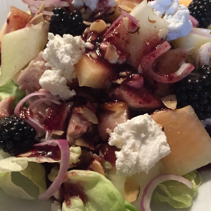 Summer Chicken Salad with Blackberry Vinaigrette | Sprinkle and a Dash | Salad