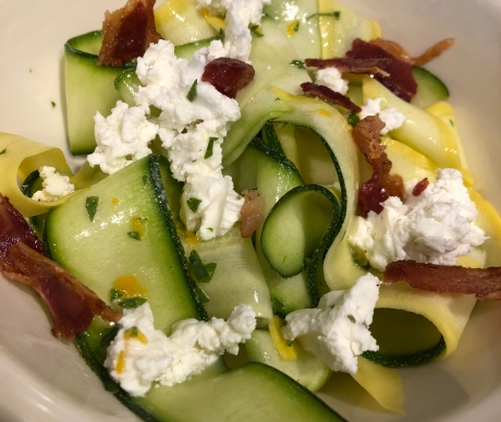 Summer Squash Ribbon Salad with Lemon, Basil, and Goat Cheese | Sprinkle and a Dash -2