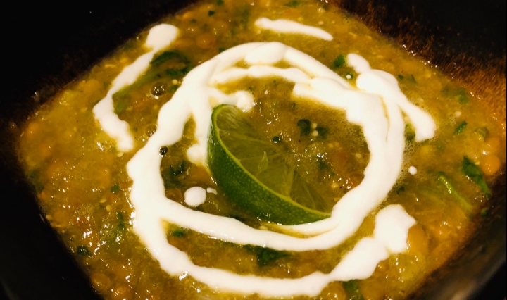 Lentil, Tomatillo and Lime Soup | Sprinkle and a Dash