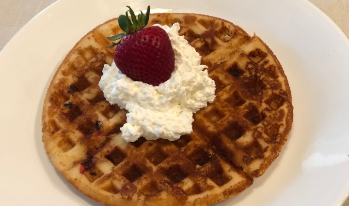 Strawberry Moffles -Mochi Waffles / Sprinkle and a Dash